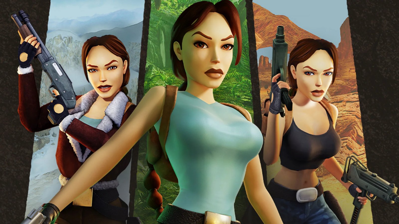 Varie versioni di Lara da Tomb Raider