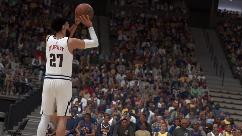 Un tiro in sospensione in NBA 2K25 Un tiro in sospensione in NBA 2K25