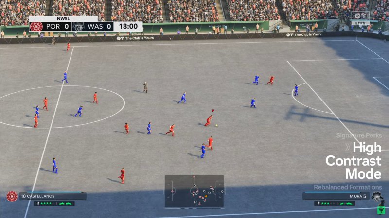La modalità ad alto contrasto di EA FC 26 La modalità ad alto contrasto di EA FC 26