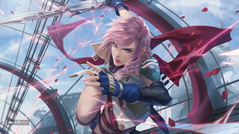 Lightning nel set di Final Fantasy Lightning nel set di Final Fantasy
