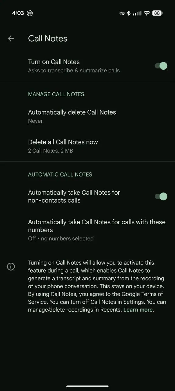 La schermata con l'opzione per l'autoeliminazione delle note, segnalata dall'utente Telegram 'Alexandria' La schermata con l'opzione per l'autoeliminazione delle note, segnalata dall'utente Telegram 'Alexandria'