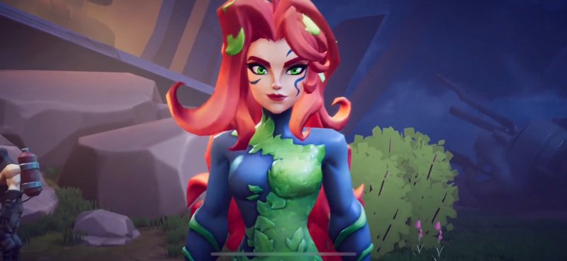 Poison Ivy nello stile cartoonesco di DC Worlds Collide