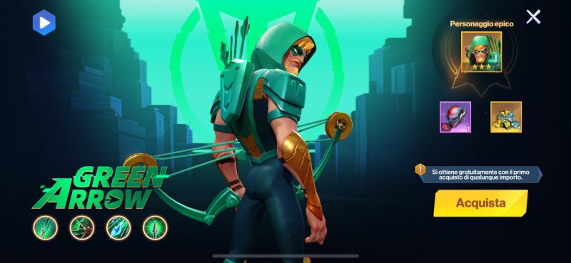 Green Arrow è uno dei tanti personaggi sbloccabili in DC Worlds Collide