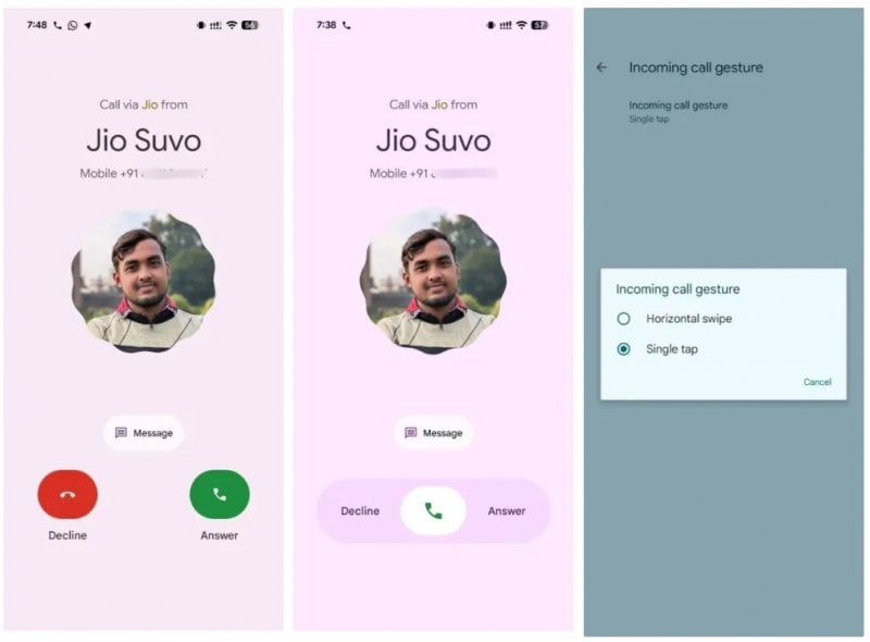 La nuova interfaccia di Google Telefono La nuova interfaccia di Google Telefono
