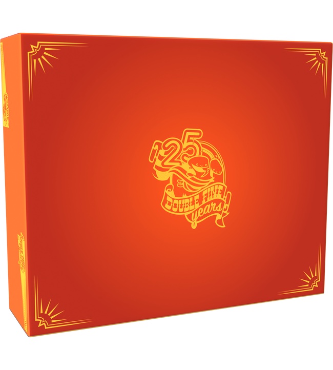 La scatola di Double Fine 25th Anniversary Box Set