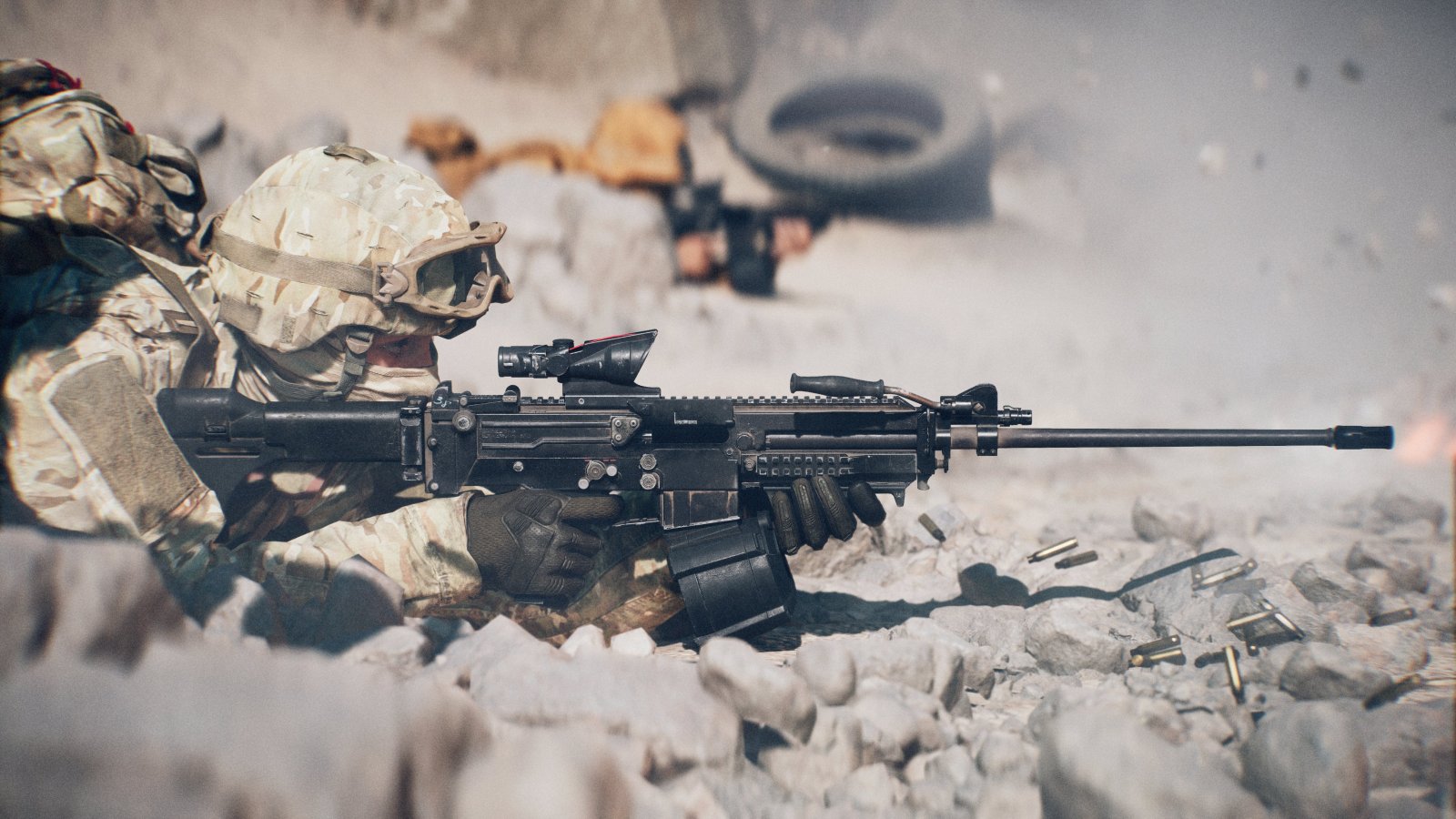 Un soldato con fucile da cecchino in Battlefield 6