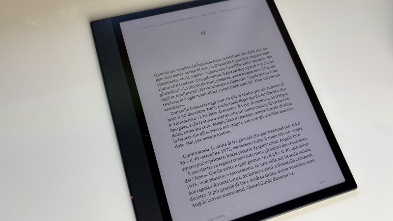 Ovviamente la lettura su Boox Note Air 4 C è confortevole e piacevolissima