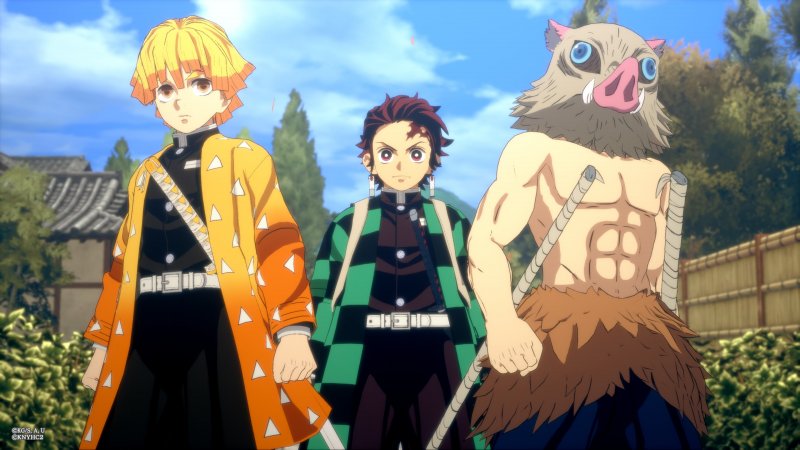 Tre dei protagonisti di Demon Slayer: The Hinokami Chronicles 2 Tre dei protagonisti di Demon Slayer: The Hinokami Chronicles 2