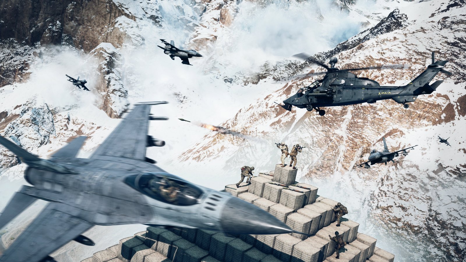 Una scena di combattimento aereo in Battlefield 6