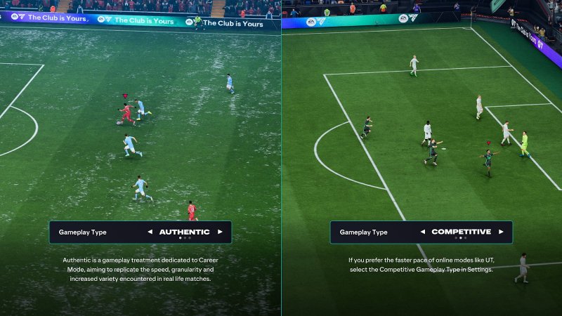 La divisione tra gameplay Autentico e Compettivo potrebbe essere la novità principale di FC 26