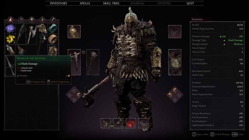 Inventario e sistema di equipaggiamento pescano a piene mani dagli aRPG