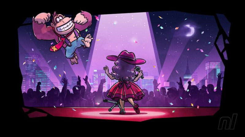L'artwork finale di Bananza ricorda da vicino una scena di Super Mario Odyssey, con Pauline adulta L'artwork finale di Bananza ricorda da vicino una scena di Super Mario Odyssey, con Pauline adulta