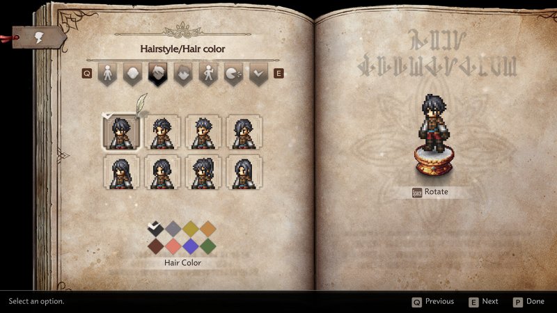 Tra le novità di Octopath Traveler 0 c'è un semplice editor del protagonista