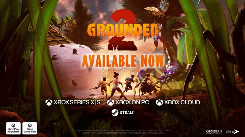 La dicitura Xbox on PC sulla locandina di Grounded 2 La dicitura Xbox on PC sulla locandina di Grounded 2