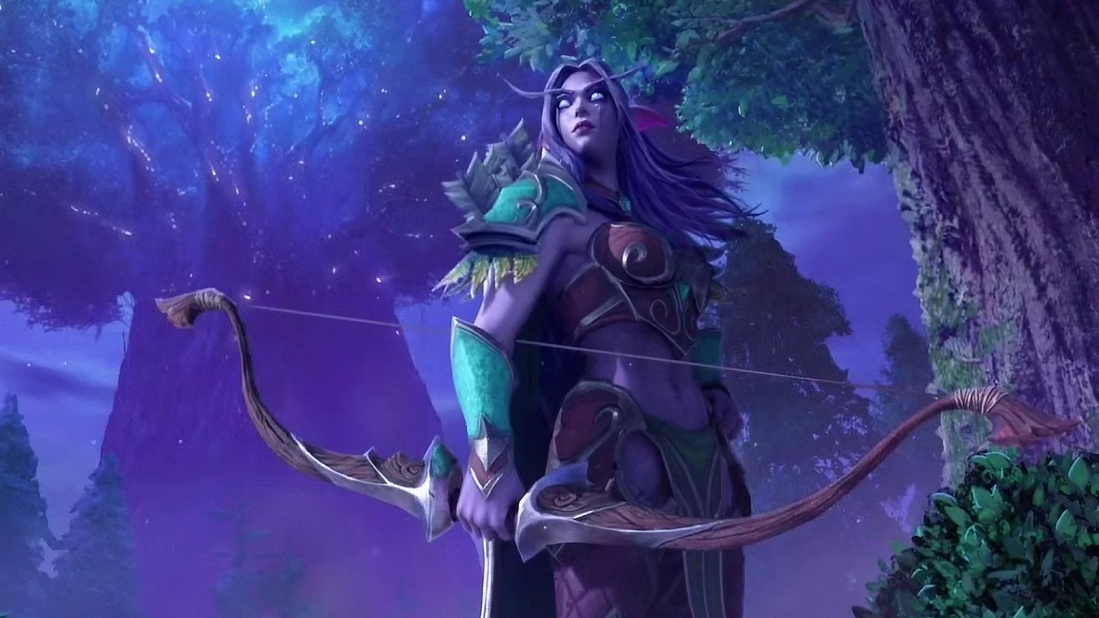 Un'Elfa della Notte di World of Warcraft