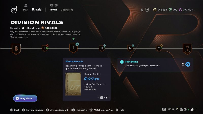 La nuova struttura di Division Rivals
