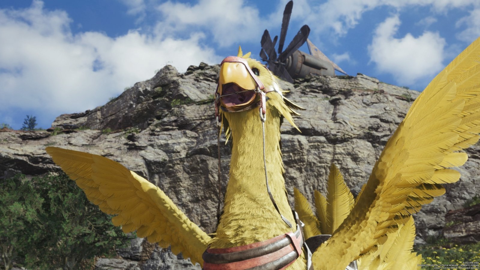 Chocobo con la ali aperte