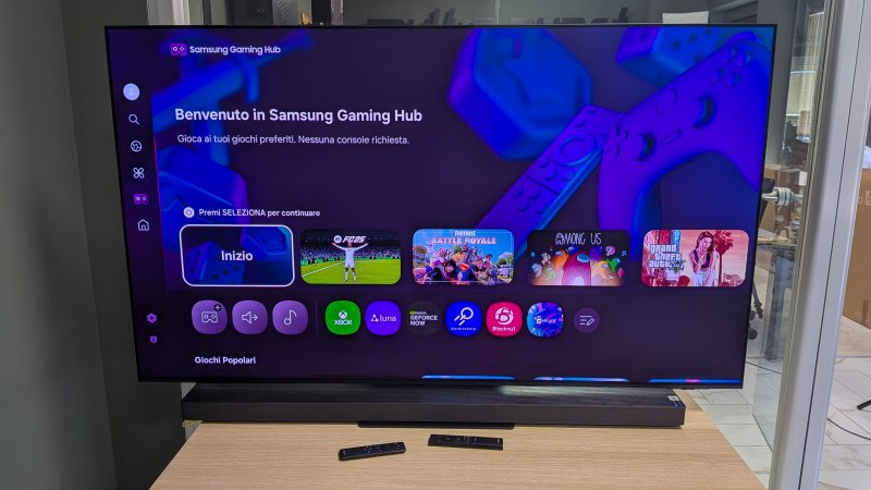 La home page del Gaming Hub, uno dei fiori all'occhiello di Tizen OS La home page del Gaming Hub, uno dei fiori all'occhiello di Tizen OS