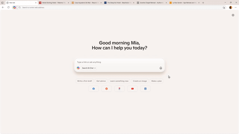 La funzione multi-tab della Copilot Mode