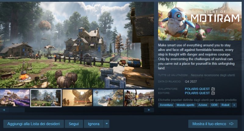 La nuova versione di Light of Motiram su Steam