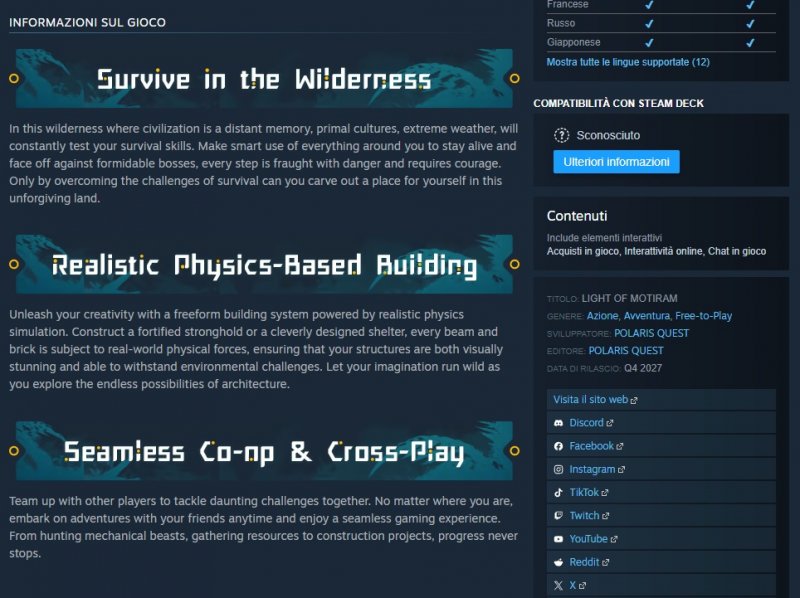 La nuova versione di Light of Motiram su Steam