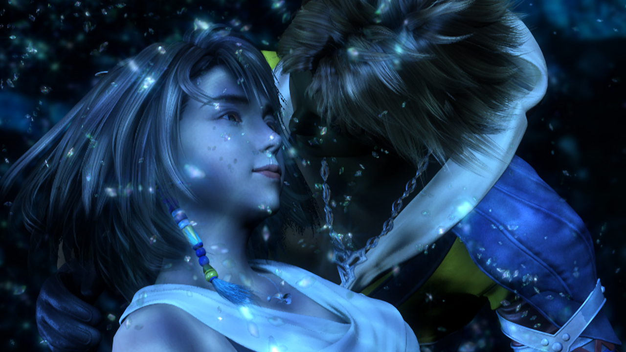 Yuna e Tidus in Final Fantasy X