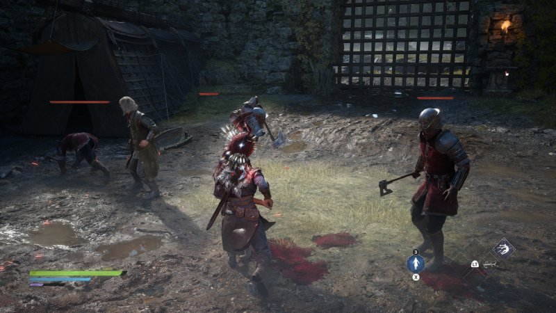 Ryn affronta dei soldati in Echoes of the End