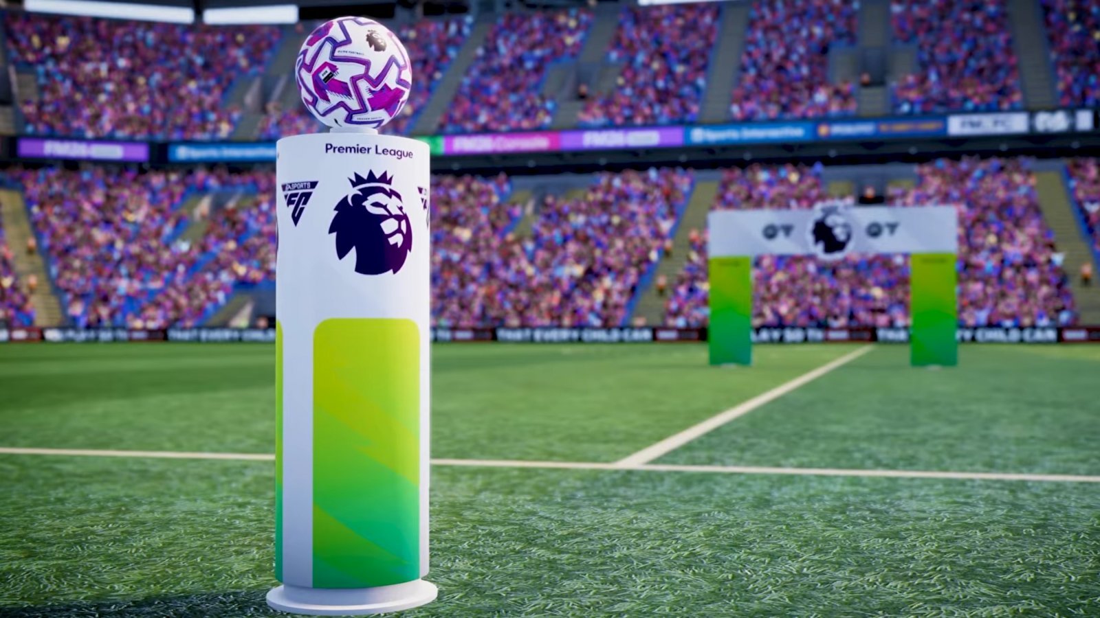 Uno scatto di un campo della Premier League da Football Manager 26