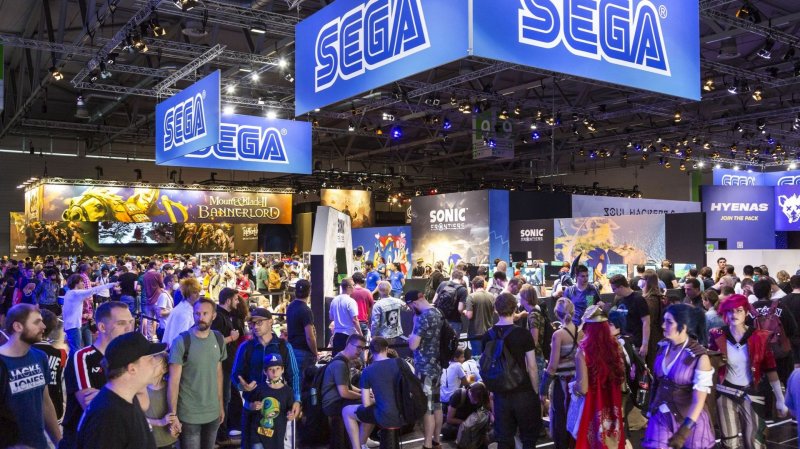 Lo stand di Sega in una delle precedenti edizioni della Gamescom