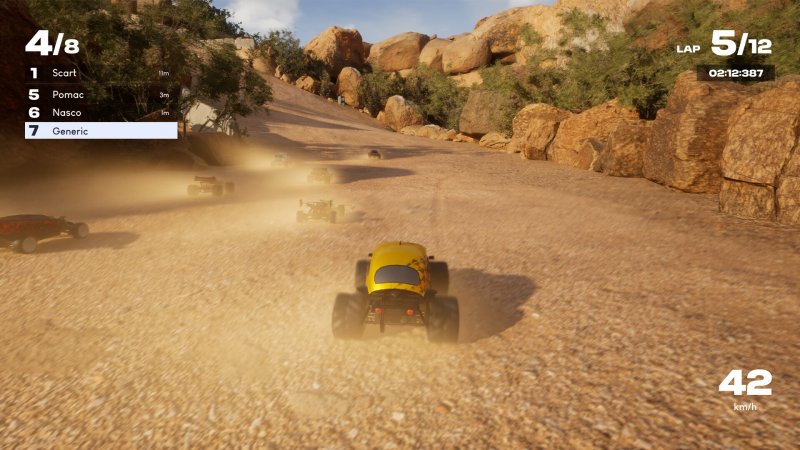 Una vettura di Recharge in gara nel tracciato 'montano'