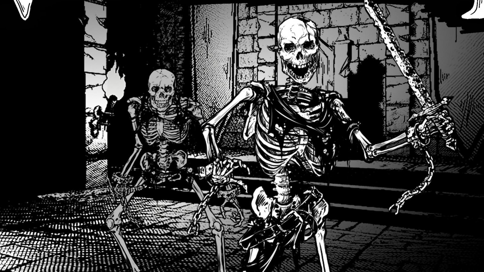 Alcuni scheletri guerrieri di The Secret Of Weepstone