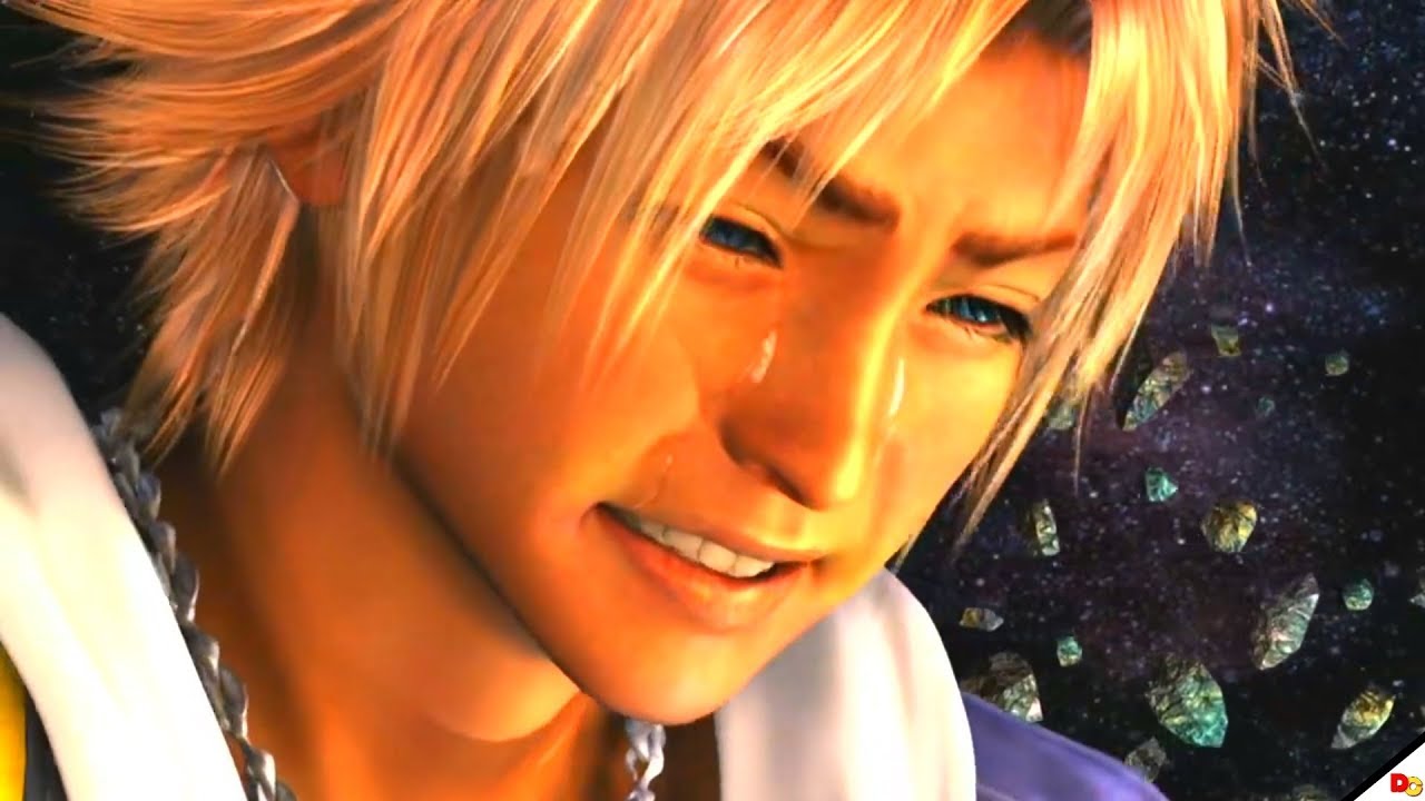 Tidus che piange in Final Fantasy 10