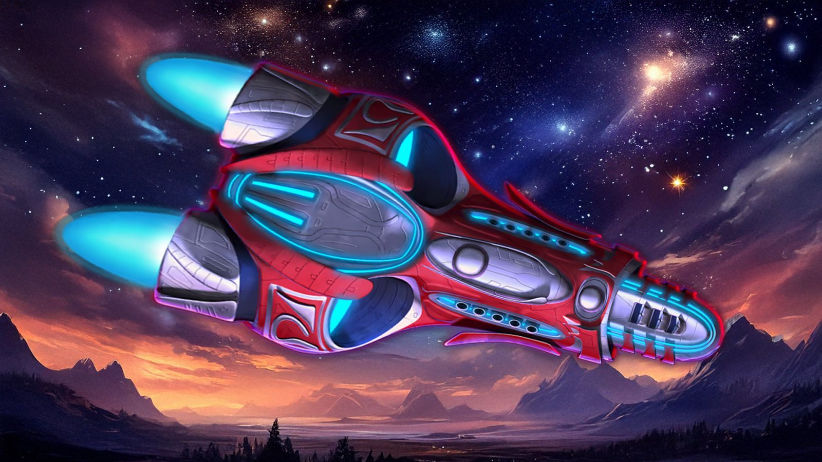 Un'astronave di Project X: Light Years