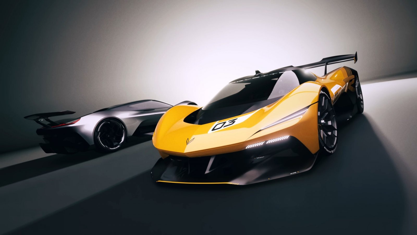Corvette CX.R Vision Gran Turismo Concept gialla e nera