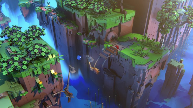 Alcuni salti sfruttano la meccanica dell'ancoraggio sui perni LEGO per atterraggi molto precisi