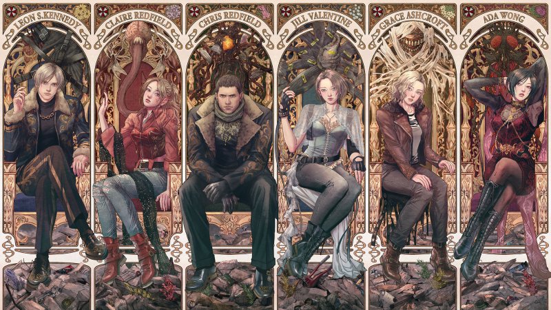 La grafica del sito per il 30° anniversario di Resident Evil