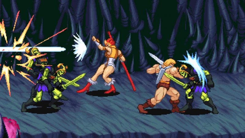 He-Man e Teela affrontano alcuni nemici in He-Man and the Masters of the Universe: Dragon Pearl of Destruction