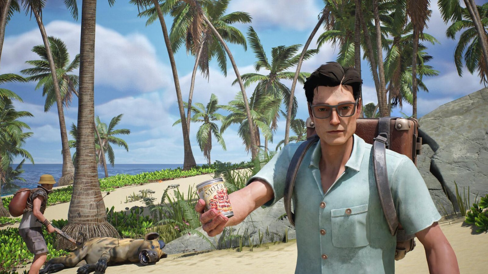 Dei personaggi su una spiaggia in Lost Rift