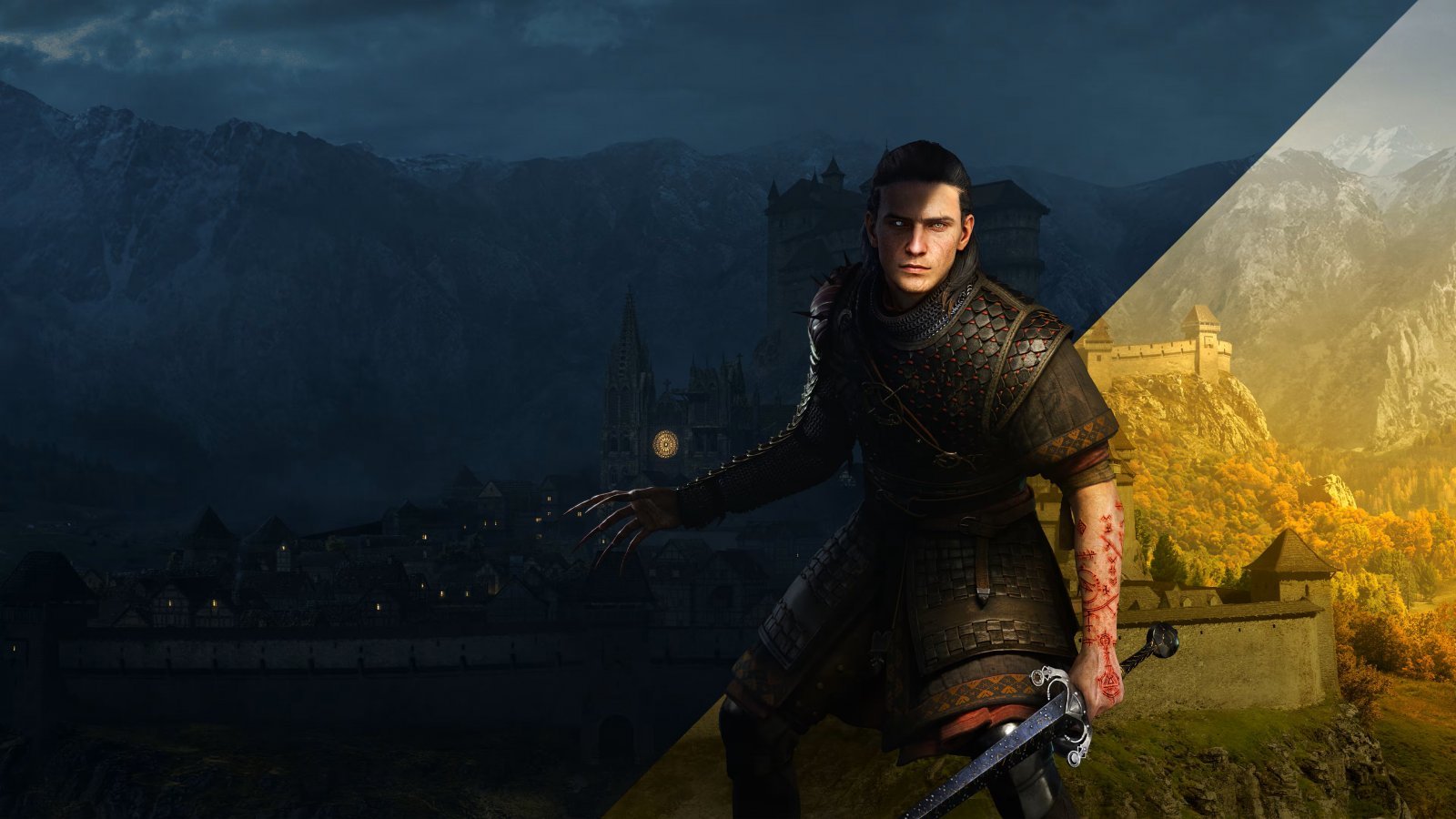 Un artwork di The Blood of Dawnwalker con in primo piano Coen