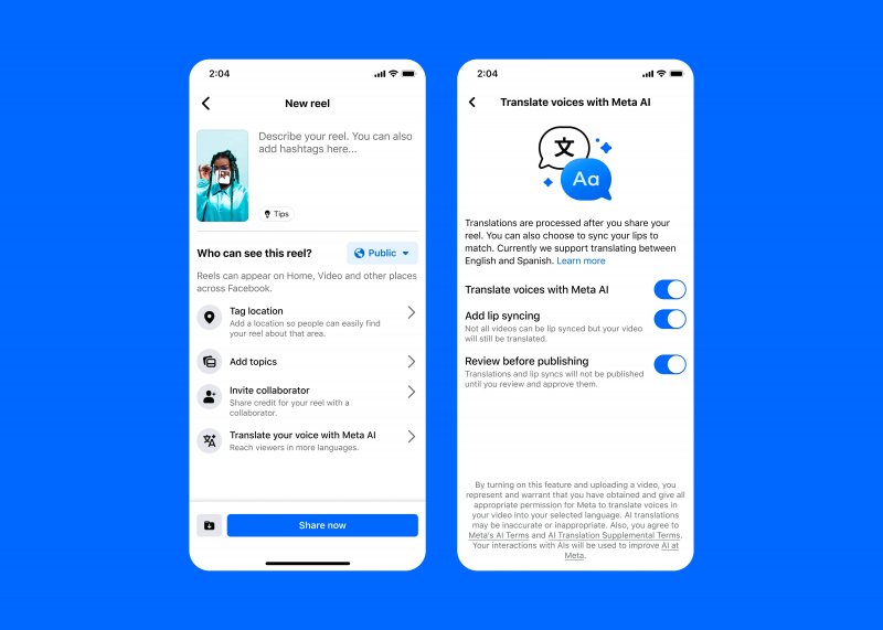 Le traduzioni IA con Meta