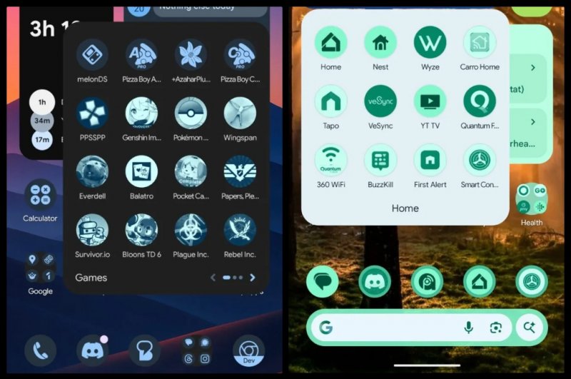 Le nuove icone a tema (Fonte: Android Authority)