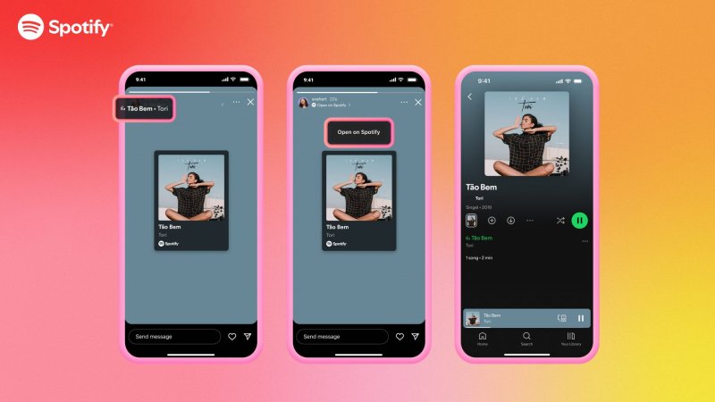 La nuova integrazione di Spotify nelle Storie Instagram