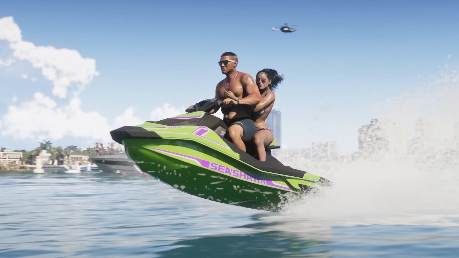 I due protagonisti di GTA 6 su di un aquascooter