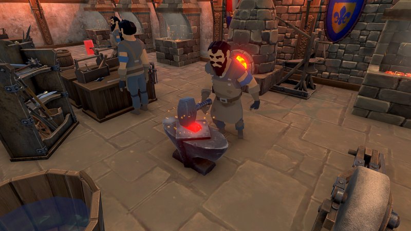 Il duro lavoro nella fucina medievale di Blacksmith Master Il duro lavoro nella fucina medievale di Blacksmith Master