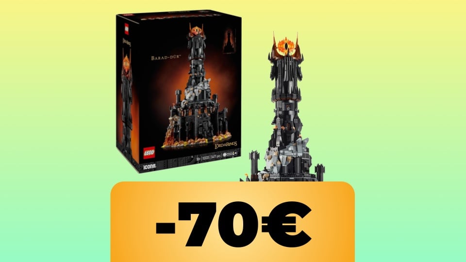 set LEGO Icons Il Signore degli Anelli: Barad-dûr e lo sconto di 70€