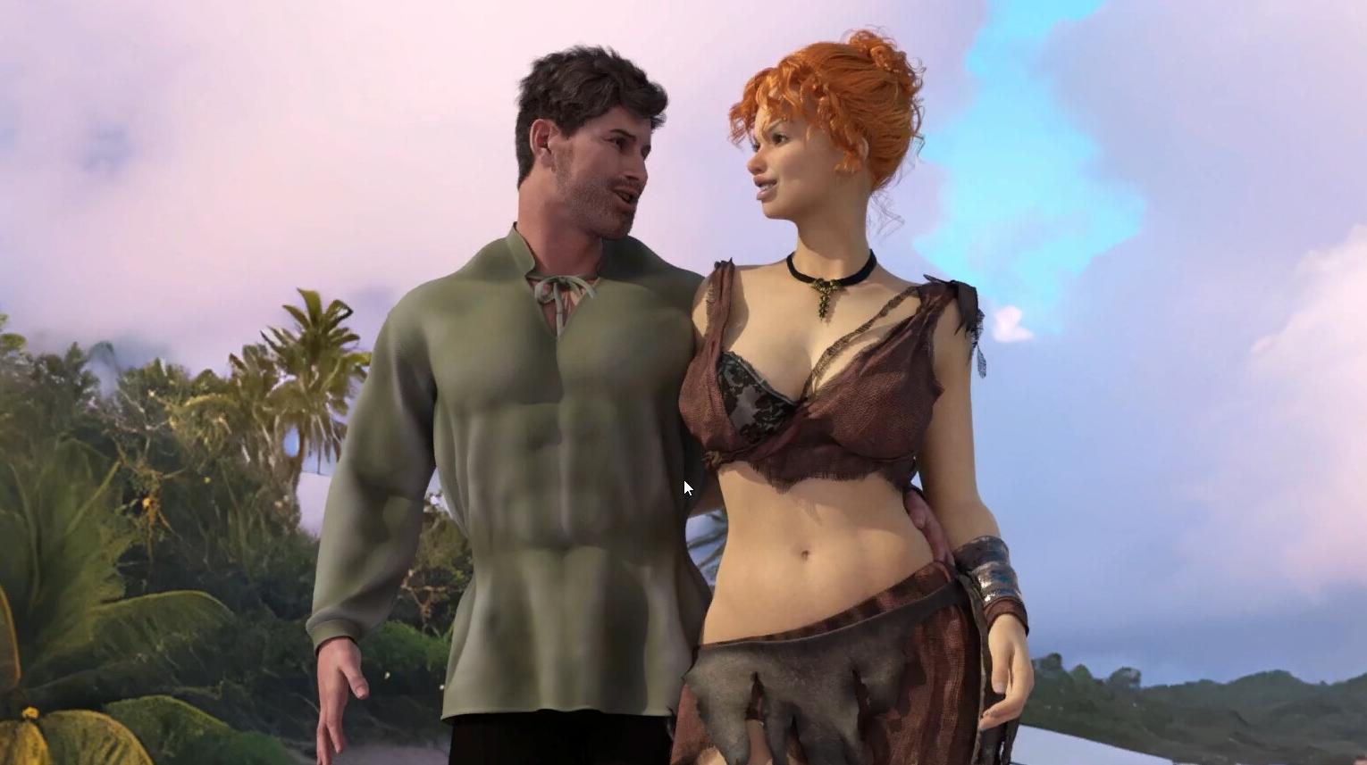 Due personaggi di un gioco erotico su Steam