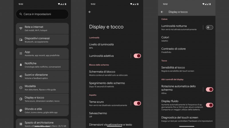 I passaggi per attivare i 120Hz sono gli stessi di altri Pixel I passaggi per attivare i 120Hz sono gli stessi di altri Pixel