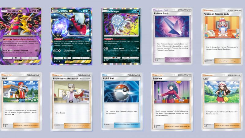 Le carte che compongono il mazzo di Giratina EX e Darkrai EX Le carte che compongono il mazzo di Giratina EX e Darkrai EX