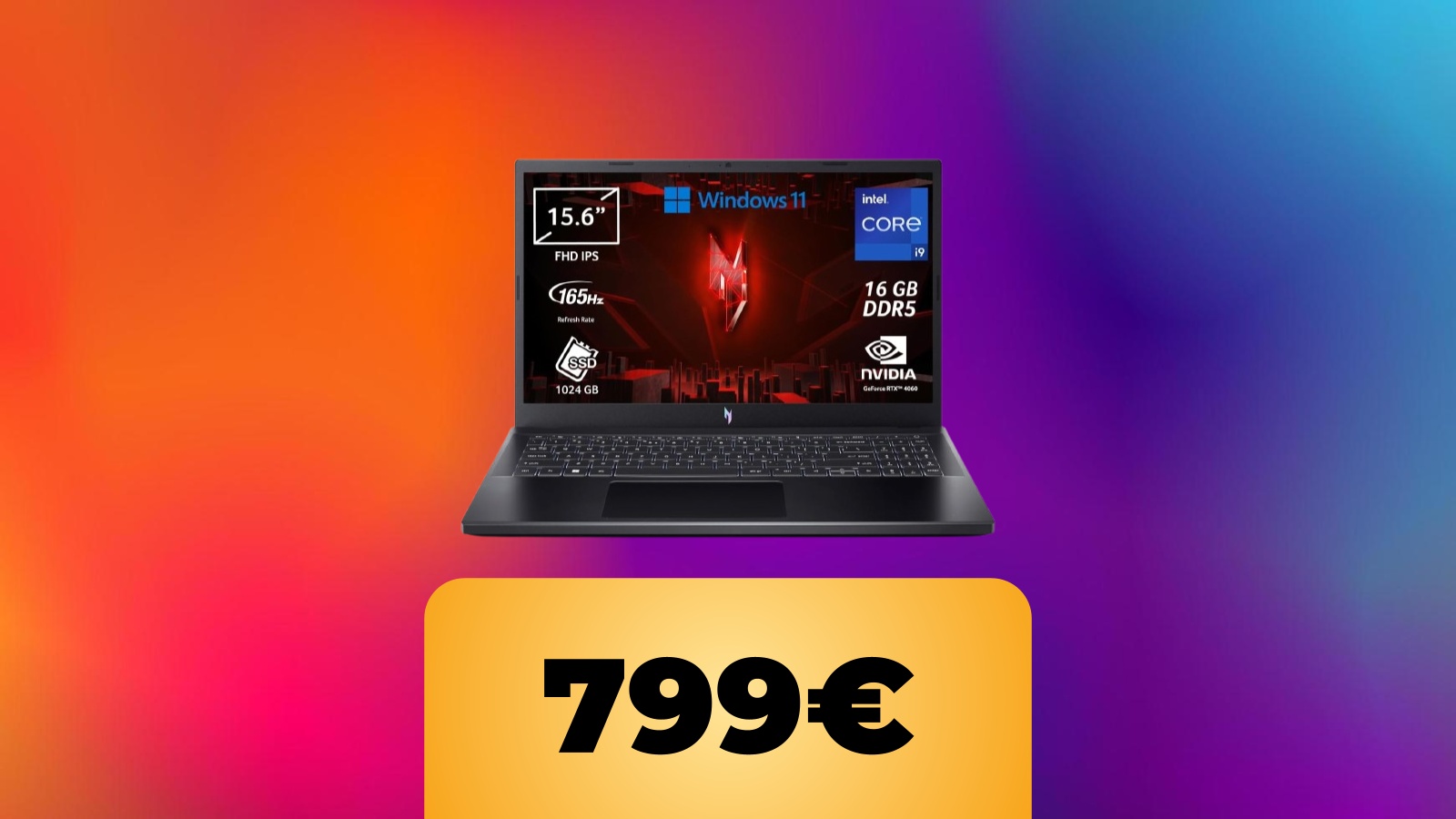 Notebook da gaming Acer Nitro V 15