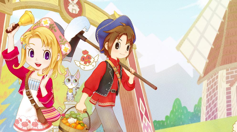 I due protagonisti di Story of Seasons: Grand Bazaar